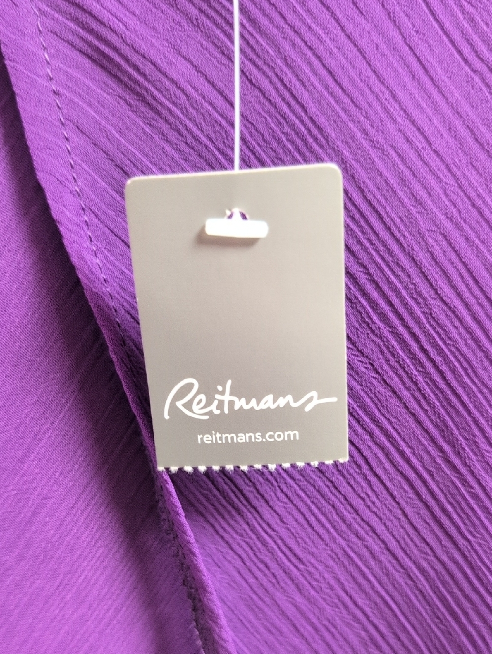 Reitmans Purple Short Sleeve Blouse Multilayer Lace Style Top Purple Violet - Picture 6 of 7